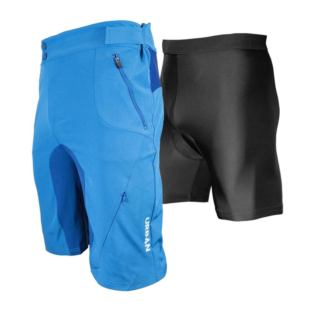 Urban Cycling Men's Gravel Grinder Cyclocross / MTB Shorts - Flex Soft Shell Shorts with Zip Pockets and Vents