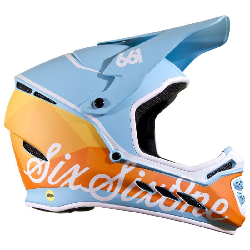 SixSixOne Reset Full Face MIPS Helmet - Geo Blorange