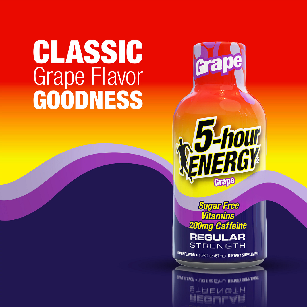 5-hour Energy Grape Flavor Regular Strength 5-hour ENERGY Shots