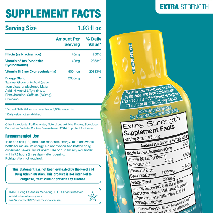 5-hour Energy Tropical Burst Flavor Extra Strength 5-hour ENERGY Shots