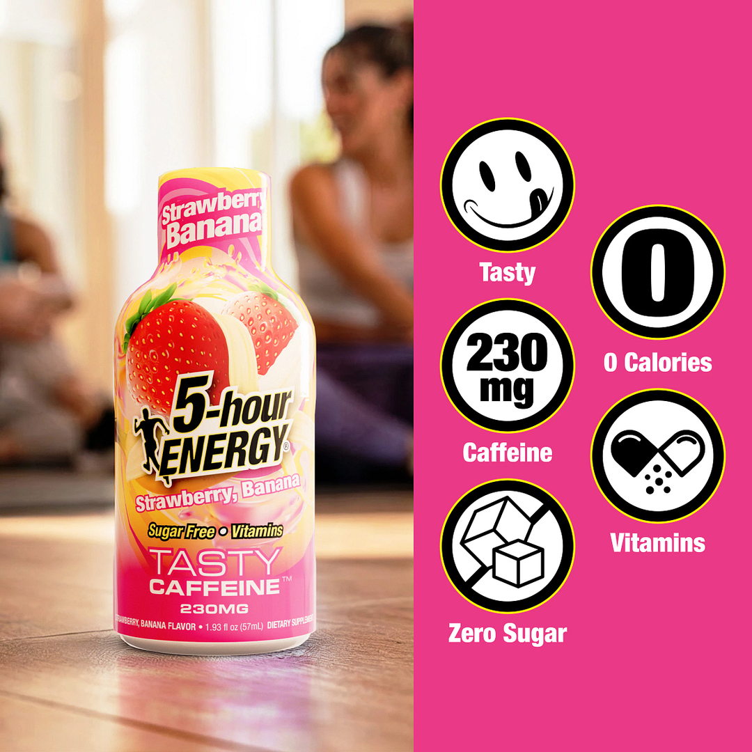 5-hour Energy Strawberry Banana Flavor Extra Strength 5-hour ENERGY Shots