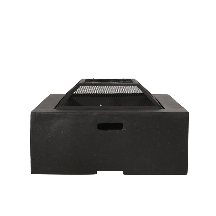 29 Inch Square Wood-Burning Fire Pit for Outdoor Spaces