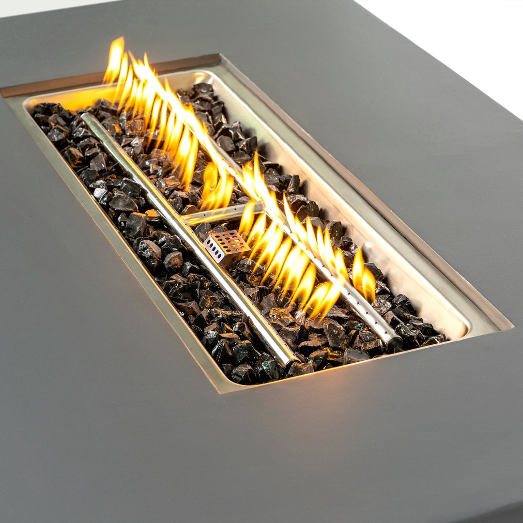 Volon Modern Rectangular Fire Pit Table