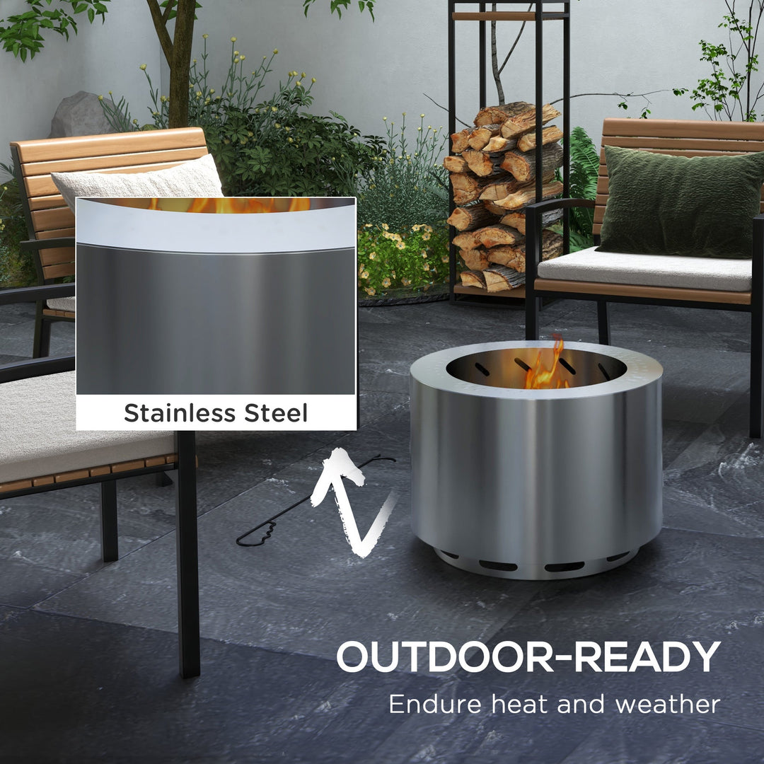 Smokeless Fire Pit 19' Portable Wood Burning Firepit