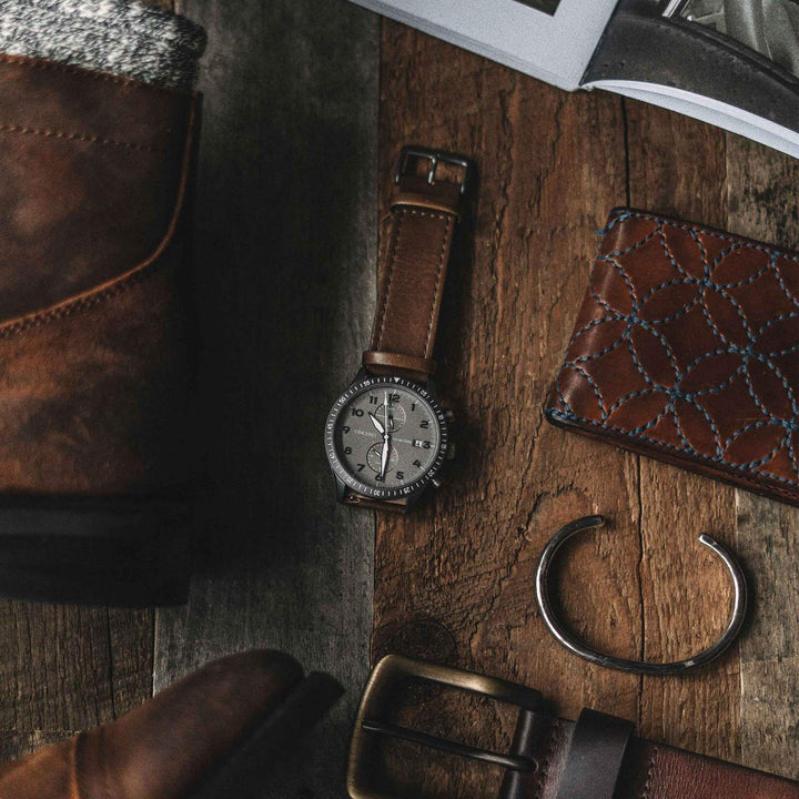 Vincero Collective The Altitude - Gunmetal/Walnut