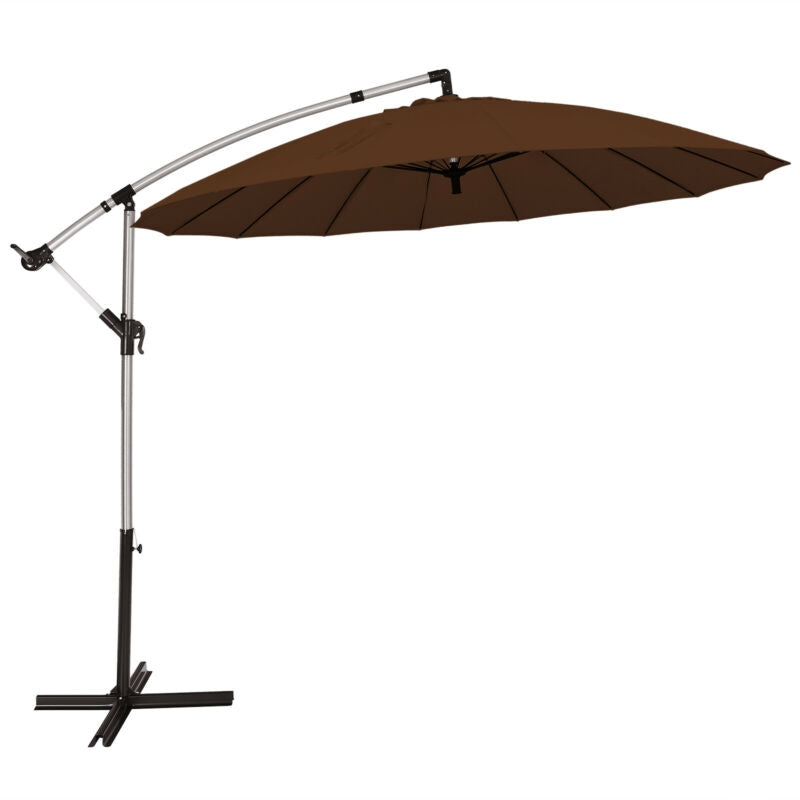 10 Feet Patio Offset Umbrella for Poolside and Garden