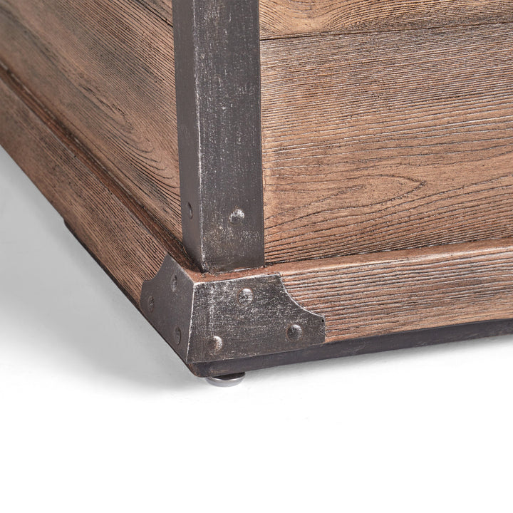 56" Outdoor Patio Rectangle Gas Burning MgO Fire Pit