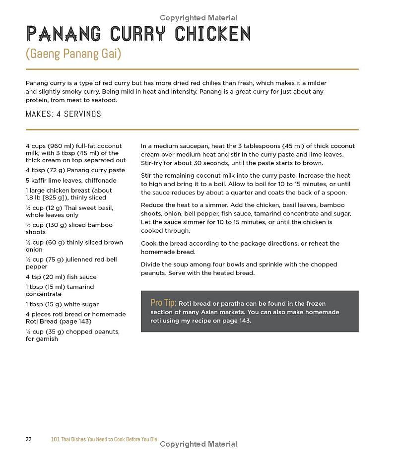 101 Thai Dishes You Need to Cook Before You Die: The Essential Recipes, Techniques and Ingredients of Thailand Spiral Bound