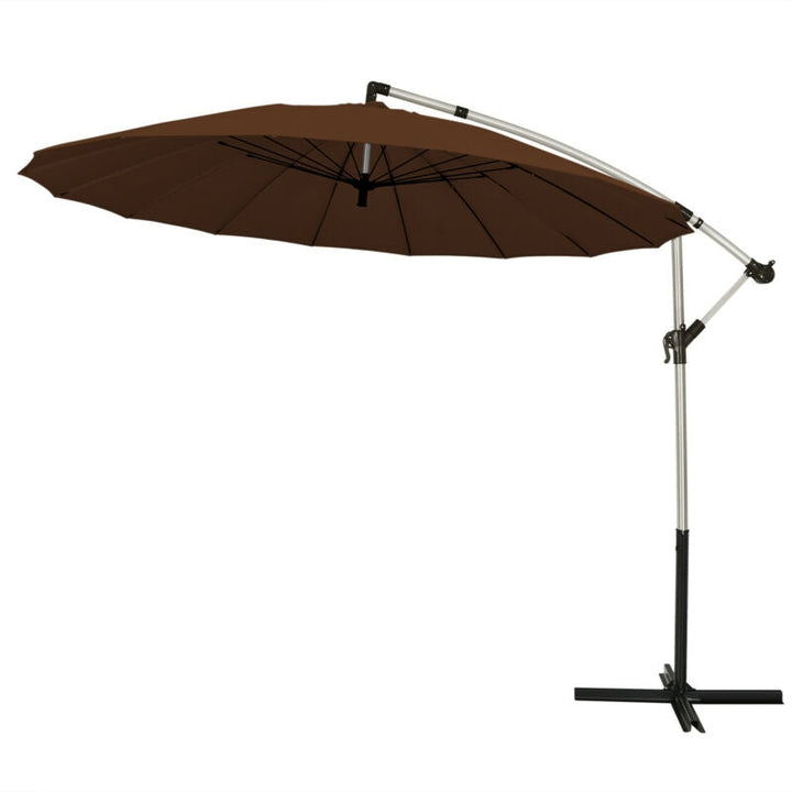 10 Feet Patio Offset Umbrella for Poolside and Garden