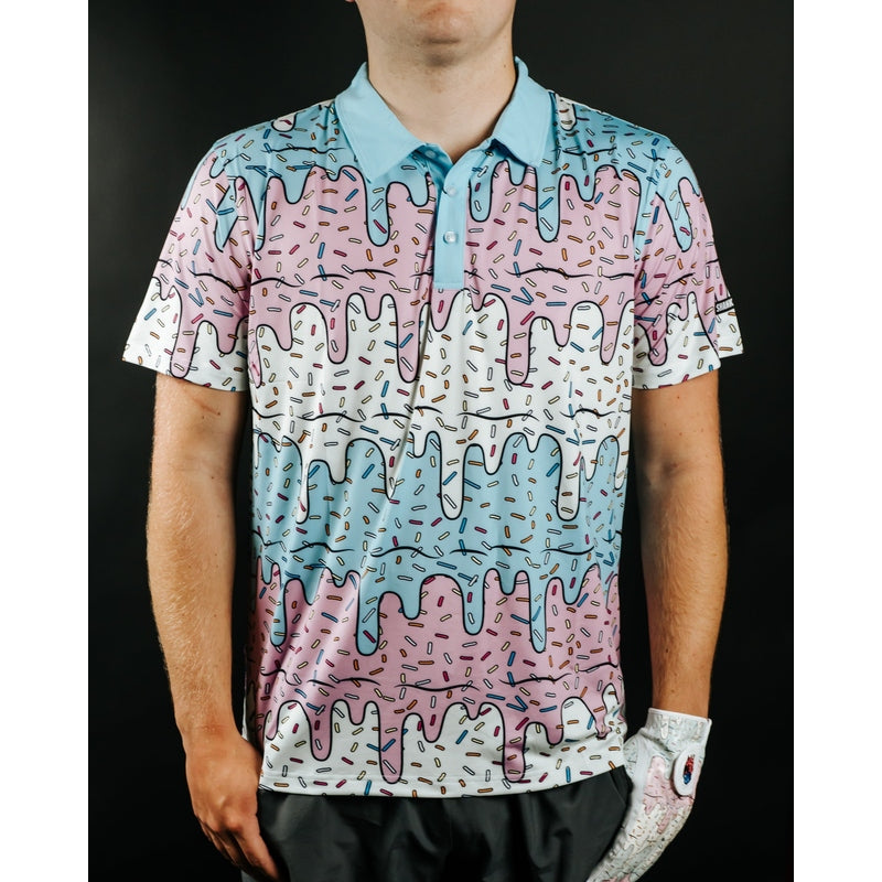 Shank it Golf Ice Cream Drip Polo