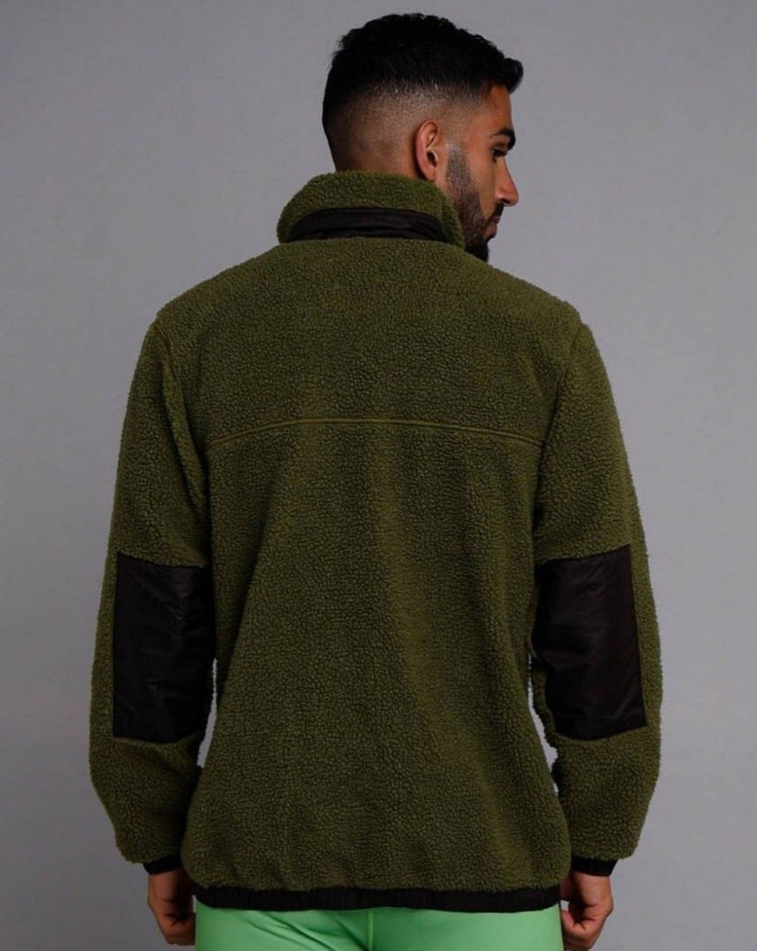 OOSC Clothing Sherpa Fleece Jacket - Khaki / Black - Men's