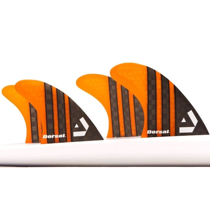 DORSAL Carbon Surfboard Fins Quad 4 Set FCS Compatible
