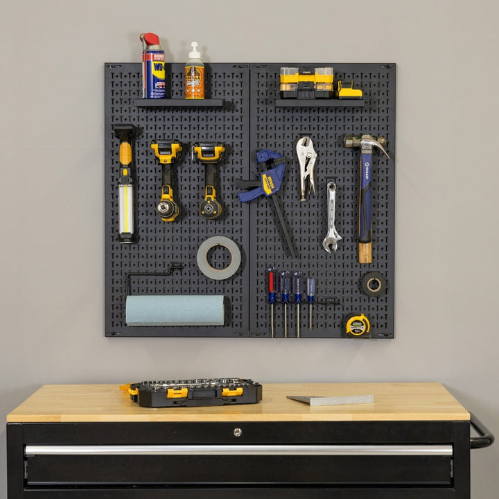 34" x 32" Pegboard with 13 Attachments for Tools