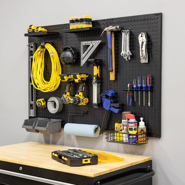 51" x 32" Pegboard Tool Organizer with Attachments