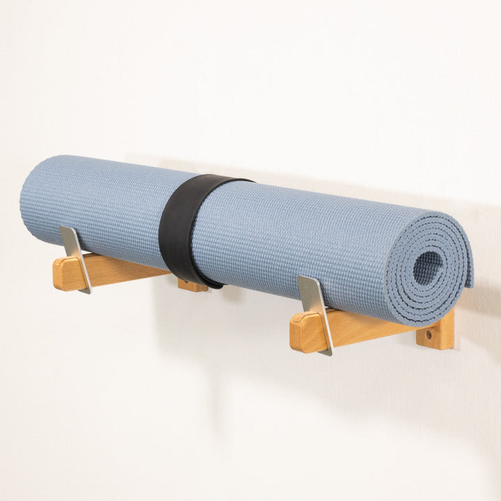 Solid Oak Yoga Mat Rack | oak yoga mat rack