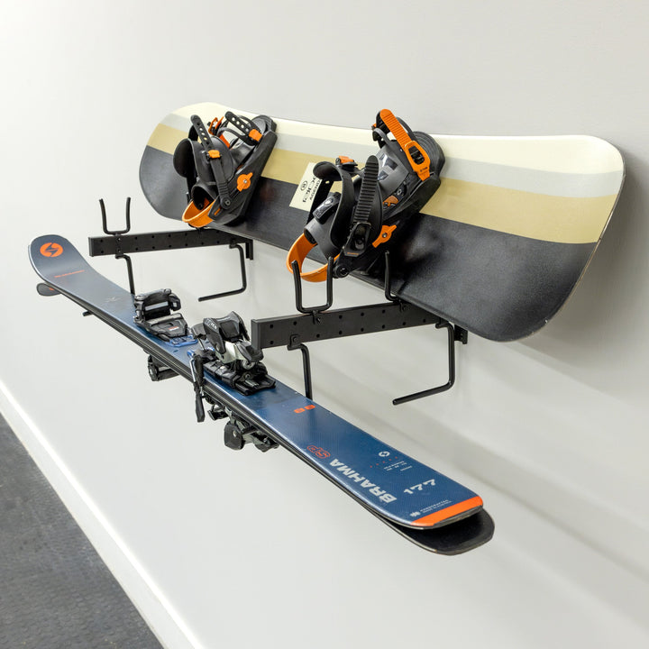 Cascade Snowboard Ski Organizer Rack for Wall Mount