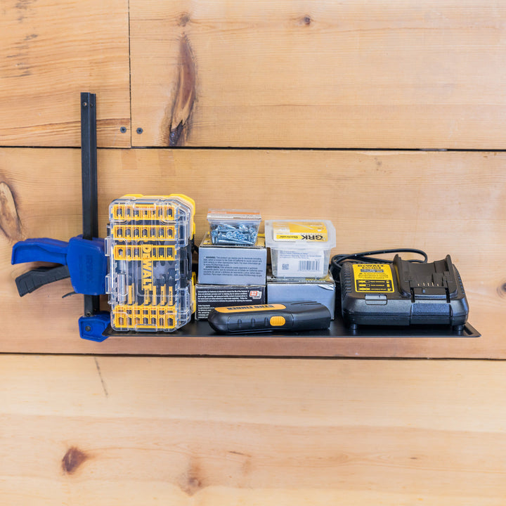 Garage Wall Shelf for Tools - Holds 35 lbs Efficiently