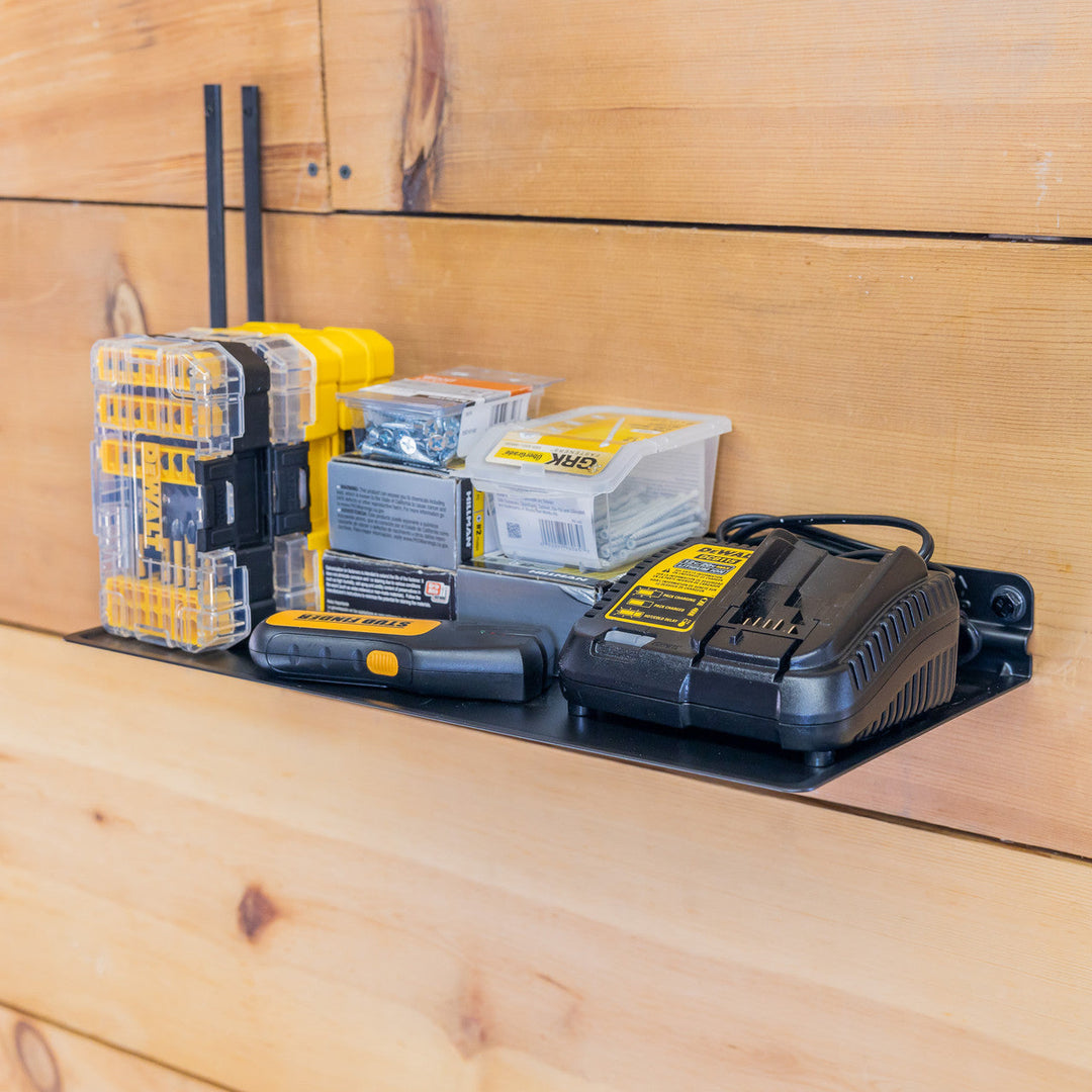 Garage Wall Shelf for Tools - Holds 35 lbs Efficiently