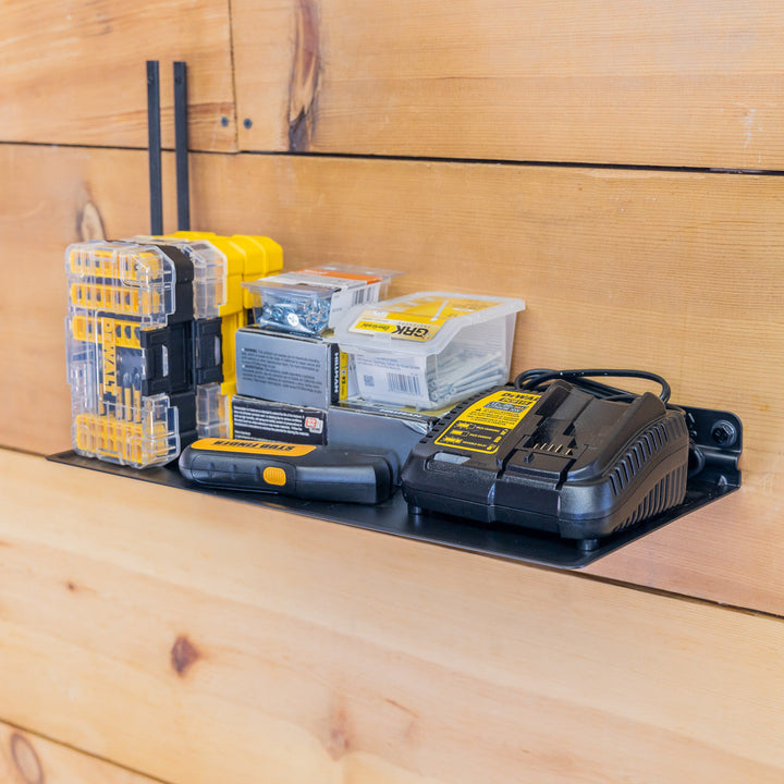 Garage Wall Shelf for Tools - Holds 35 lbs Efficiently