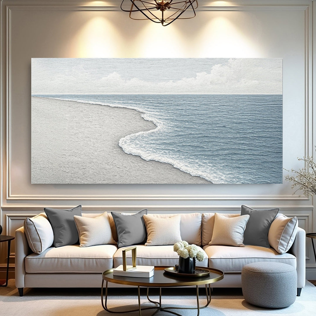 Abstract Beach Shore Wall Art - Unique Canvas Design