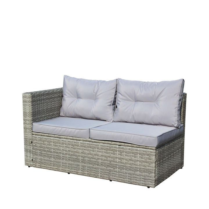 4 Piece Patio Sectional Wicker Rattan Sofa Set