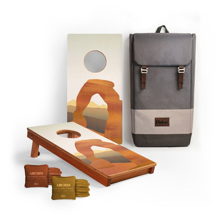 1ft x 2ft Graphic Wood Travel Cornhole Set | National Parks Inspired Collection
