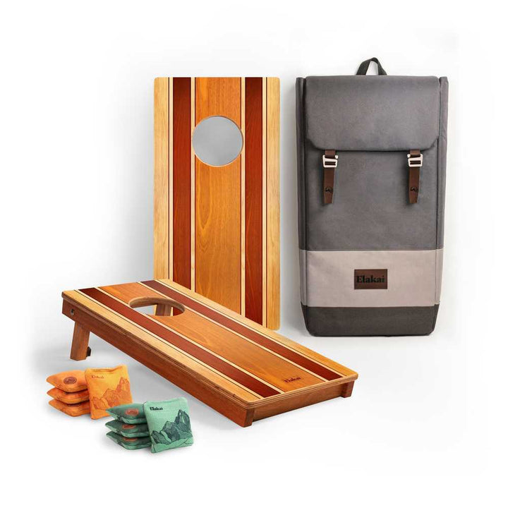 Wood Travel Cornhole Set | Natural Surf Beach Collection
