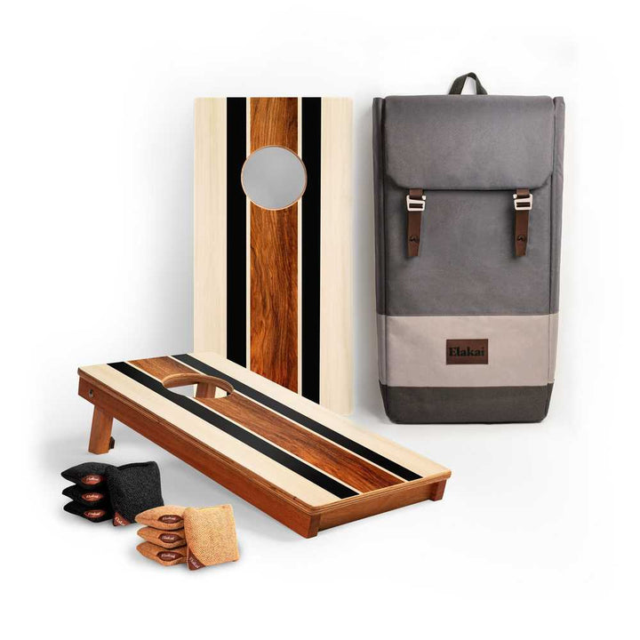 Wood Travel Cornhole Set | Natural Surf Beach Collection
