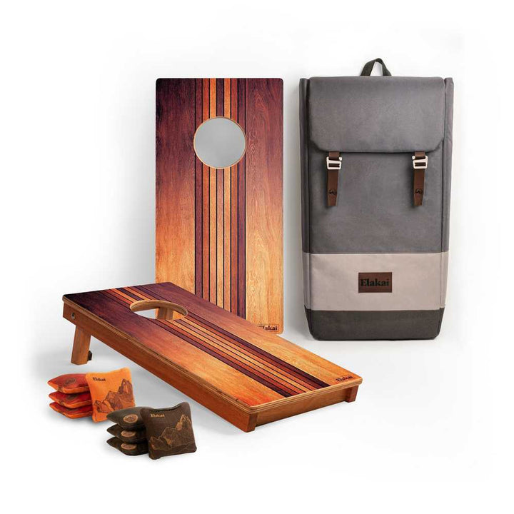 Wood Travel Cornhole Set | Natural Surf Beach Collection