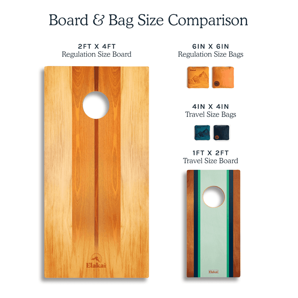 1ft x 2ft Travel Cornhole Set - Beach Wave