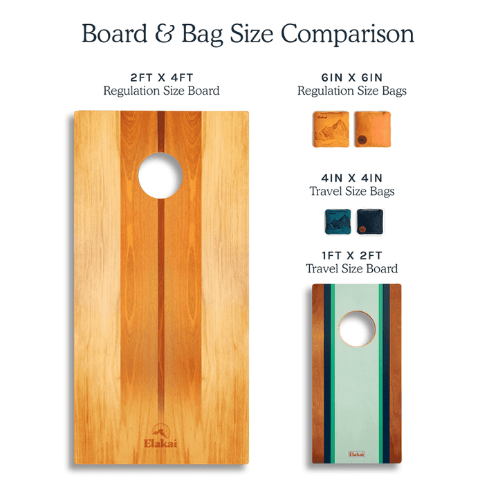 1ft x 2ft Travel Cornhole Set - Beach Wave