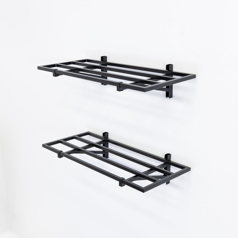 1' x 2' Garage Wall Mount Shelves - 2 Pack | Black