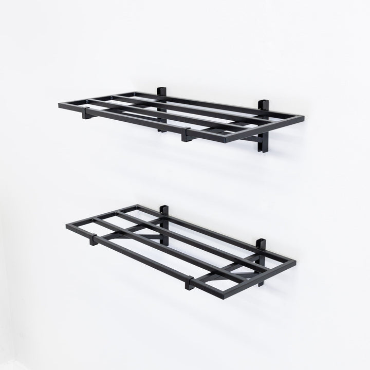 1' x 2' Garage Wall Mount Shelves - 2 Pack | Black