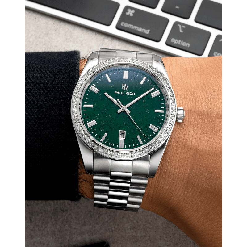 Legacy Silver Green Aventurine - Green Aventurine Watch