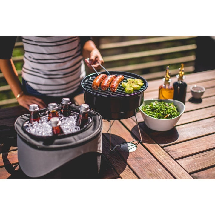 Caliente Portable Charcoal Grill & Cooler Tote