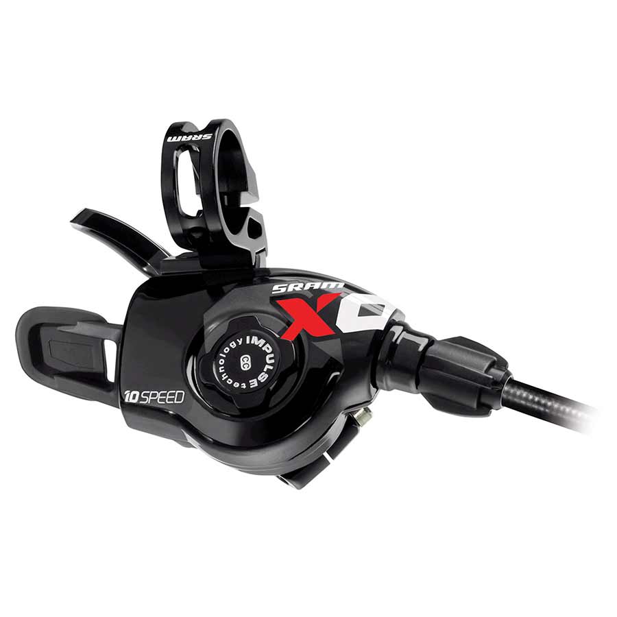 sram x.0 10sp shift levers red rear