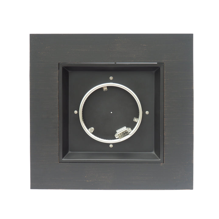 33" Outdoor Iron Square Propane Fire Pit - Brushed Brown