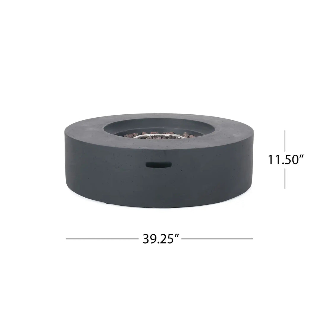 Lightweight Concrete Outdoor Fire Pit - 50,000 BTU