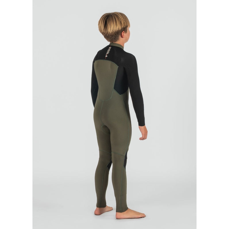 7 Seas Boys 4-3 Warbird Full Chest Zip Wetsuit