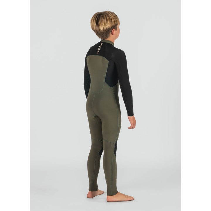 7 Seas Boys 4-3 Warbird Full Chest Zip Wetsuit