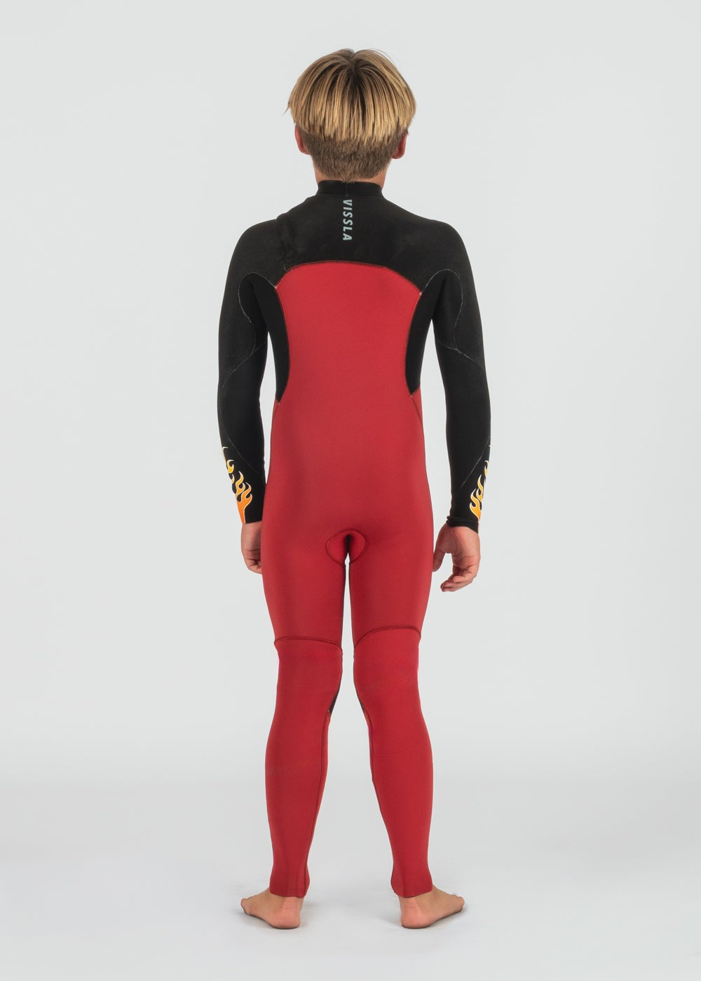 High Seas Boys Fire 3-2 Full Chest Zip Wetsuit