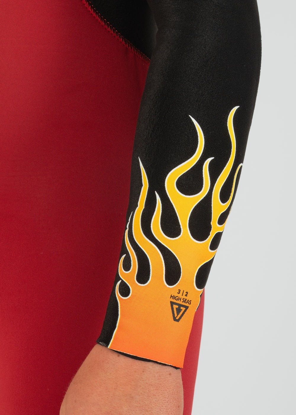 High Seas Boys Fire 3-2 Full Chest Zip Wetsuit