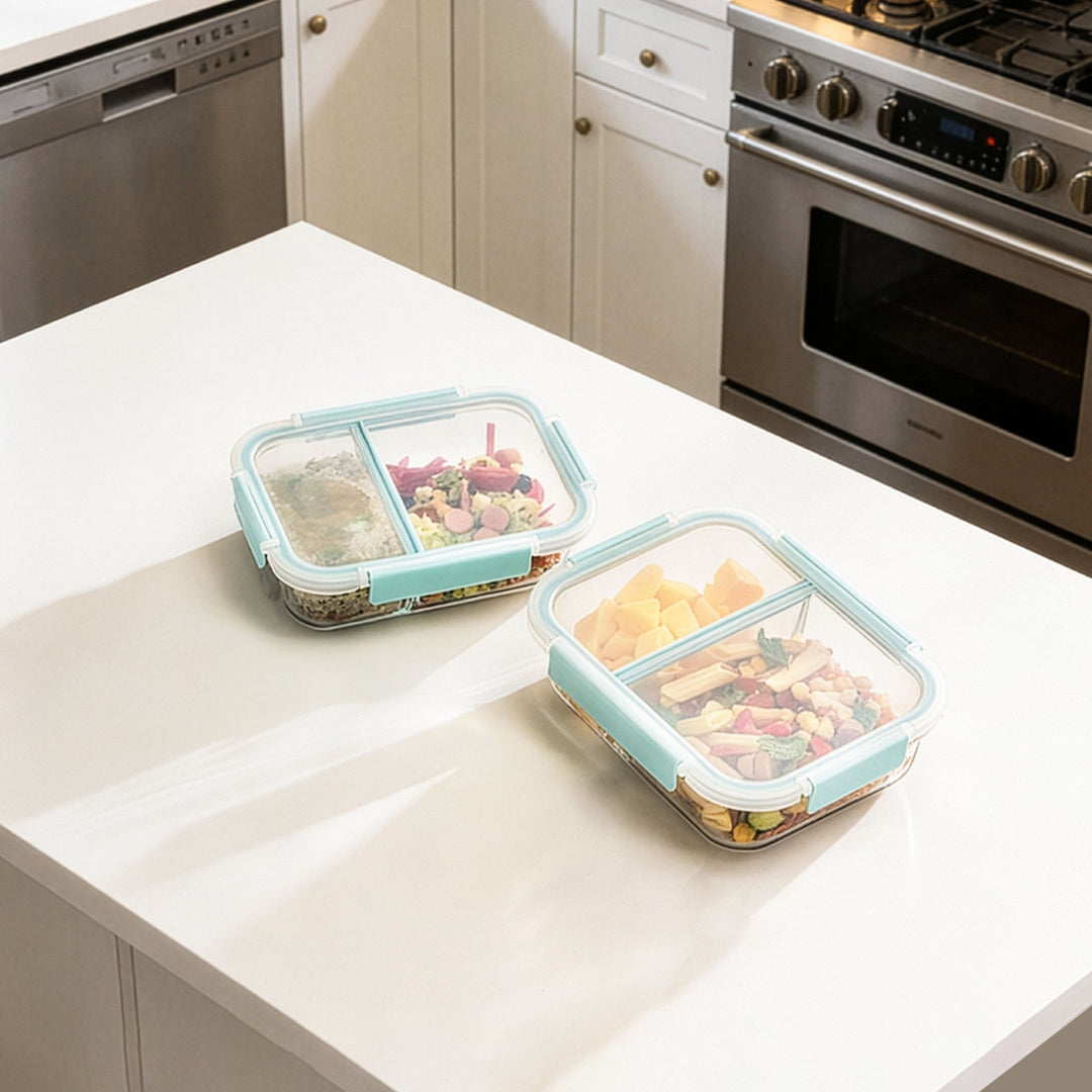 Glass Bento Box - Divided Vanilla