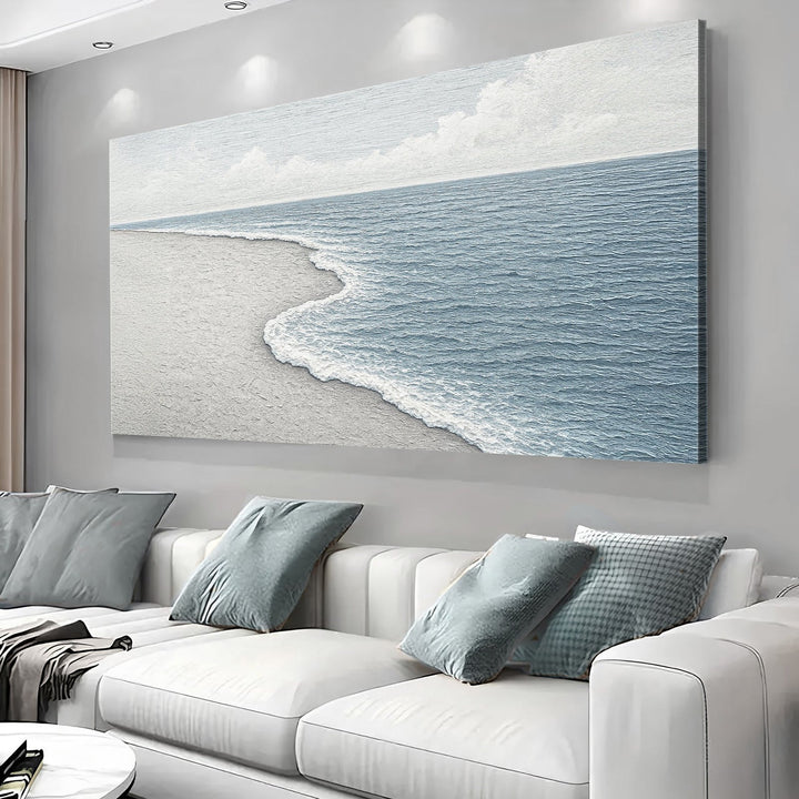 Abstract Beach Shore Wall Art - Unique Canvas Design