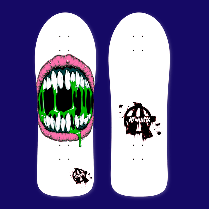 Hand-Painted Skateboard Deck - Slime Mouth Edition