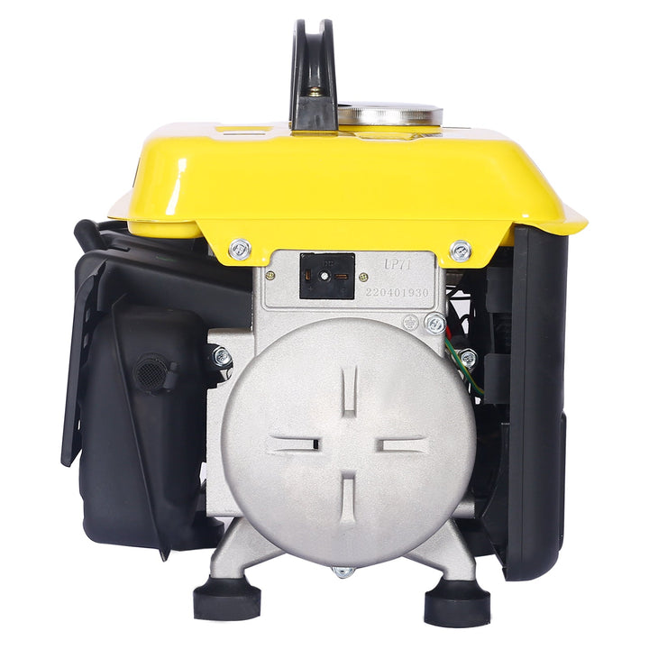 Portable Outdoor Generator Low Noise Gas Powered for Home Use Yellow Steel 14.60x12.20x13.80 Inches
