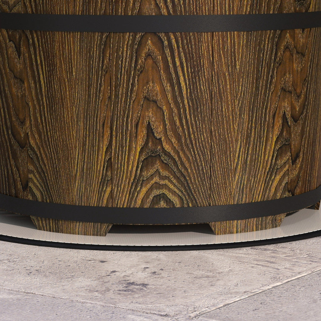 Smokeless Fire Pit with Fireproof Mat - 20.5' Barrel Style Portable Wood Burning Firepit