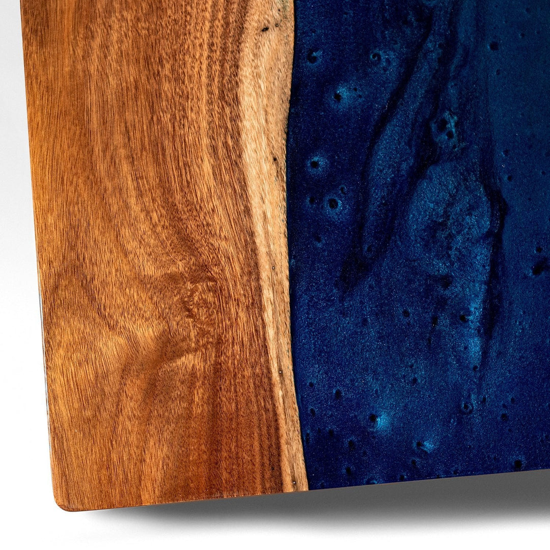 2ft x 4ft Resin & Wood Classic Cornhole Set | Live Edge River Collection