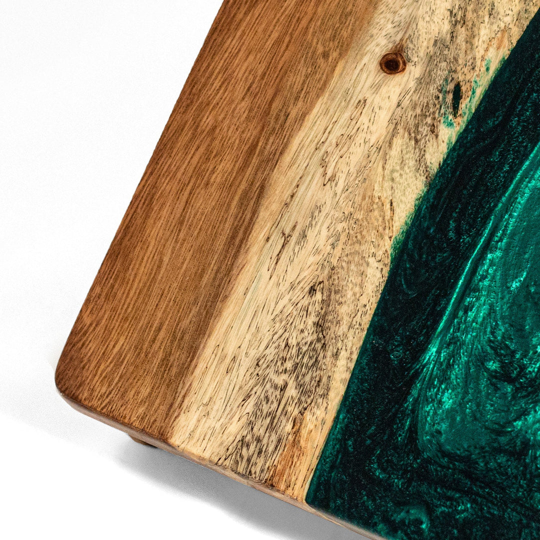 2ft x 4ft Resin & Wood Classic Cornhole Set | Live Edge River Collection