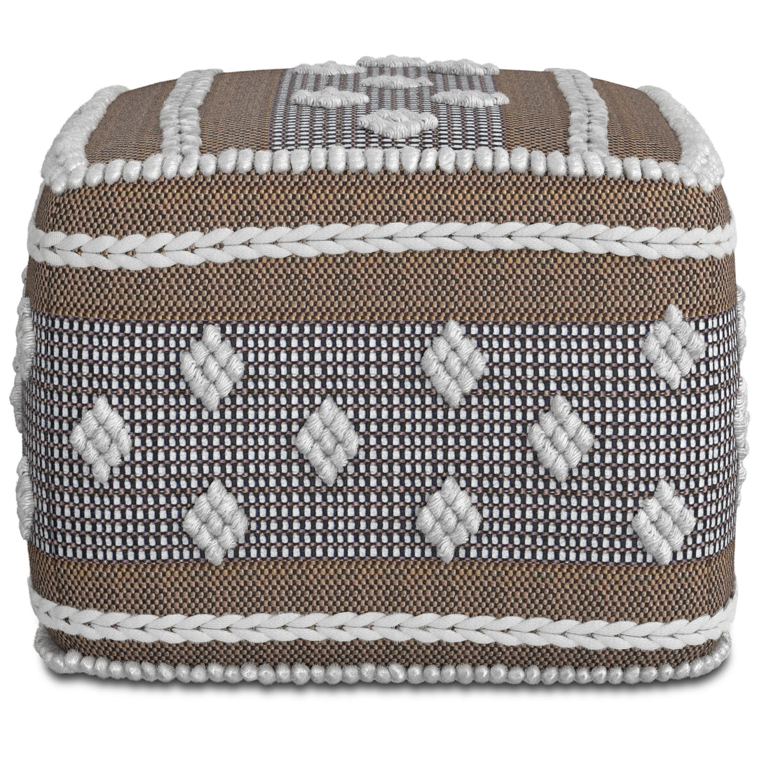 Mapleton Recycled Polyester Pouf for Indoor and Outdoor